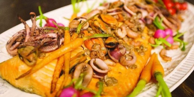Salmão temperado